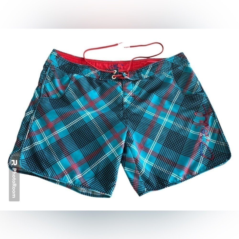 Oneill Blue Retro Tropical Coloured Board Shorts Swim Trunks Mens LG  Swim wear
